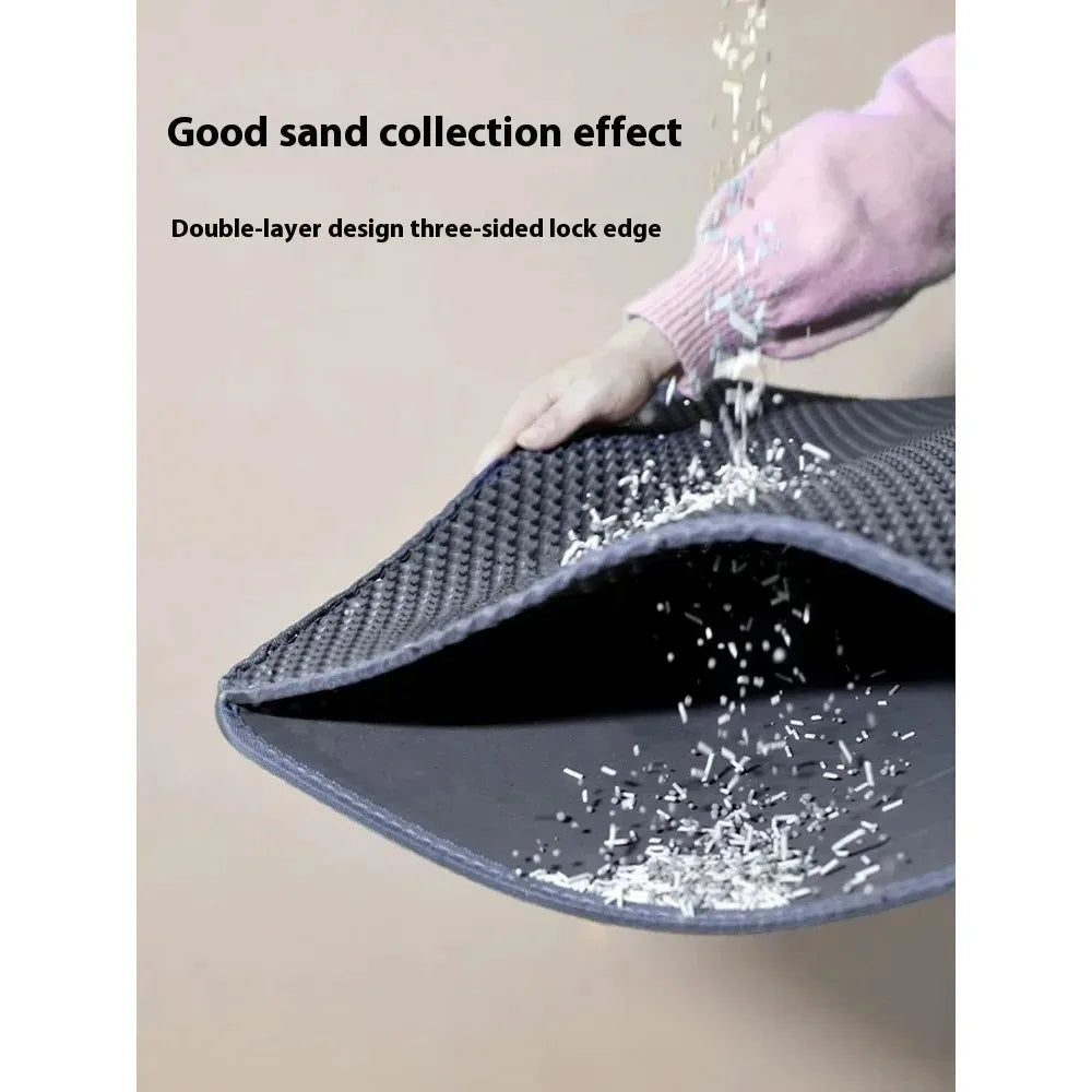 Double-Layer Cat Litter Mat, Waterproof Washable Nonslip Sand-Trapping Pet Mat in 4 Sizes and 3 Colors - product view 5