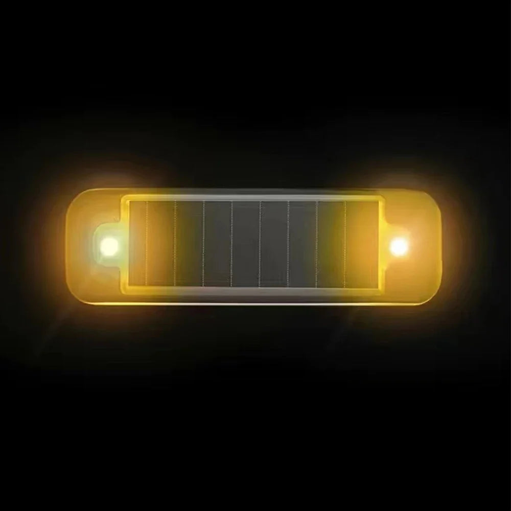 Solar Security Warning Light, Wireless Simulated Alarm LED with Self-Contained Setup, Yellow, Red, Blue or Green, 1/3/5/10-Pack - product view 1