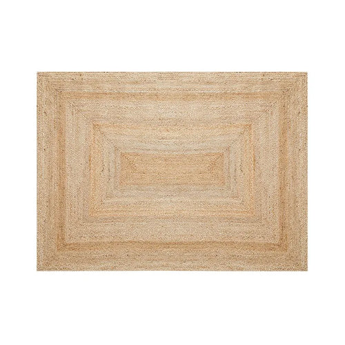Hand-Woven Jute Rug, Natural Rectangle Area Carpet, Wear-Resistant Solid Design for Bedroom, Living Room and Entryway - product view 1