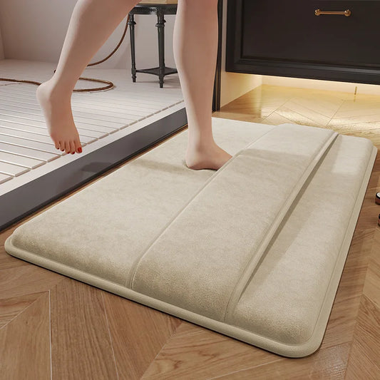 Memory Foam Bath Mat, Soft Microfiber Bathroom Rug, Quick-Drying Water-Absorbent Design, 3 Sizes and Color Options - product view 1