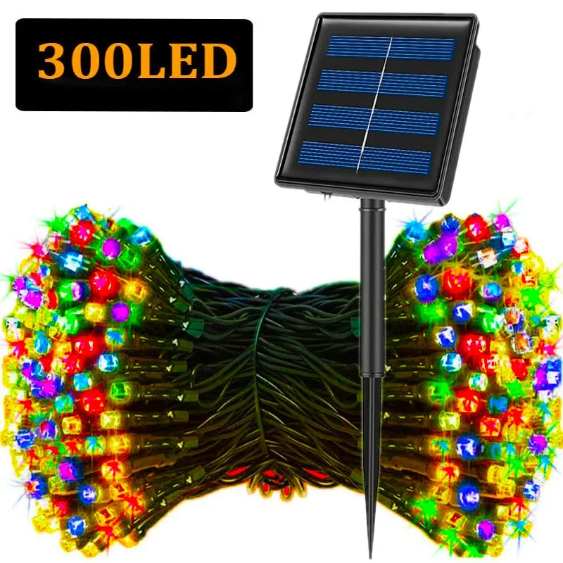 Solar String Lights, 8 Lighting Modes, 300 LED Option, 1200 mAh Battery, Indoor Outdoor Garden and Patio Decor - product view 1