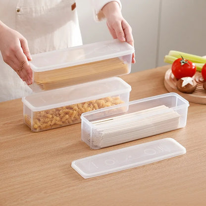 4-Piece Refrigerator Organizer Boxes, Long Rectangular Reusable Plastic Food Storage Containers for Kitchen Pantry - product view 1