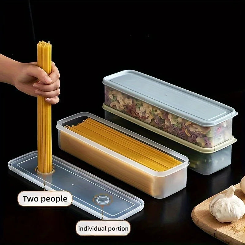 4-Piece Refrigerator Organizer Boxes, Long Rectangular Reusable Plastic Food Storage Containers for Kitchen Pantry - product view 5