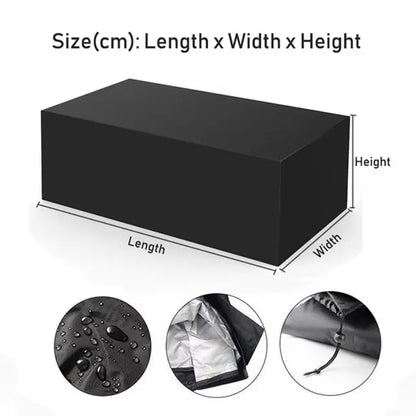 Patio Furniture Cover, Polyester Outdoor Chair, Sofa and Table Protector, Silver or Black, 9 Size Options - product view 2