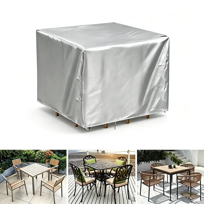 Patio Furniture Cover, Polyester Outdoor Chair, Sofa and Table Protector, Silver or Black, 9 Size Options - product view 3
