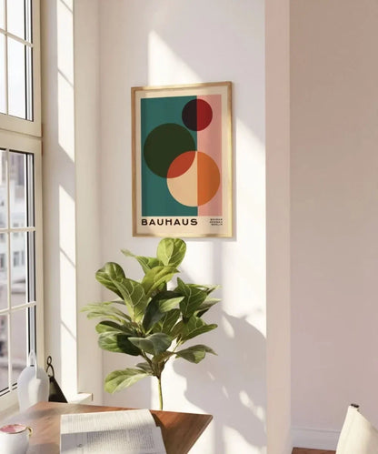Set of 3 Canvas Prints, Bauhaus Geometric Wall Art, Classical Vertical Rectangle Posters, Four Sizes - product view 6