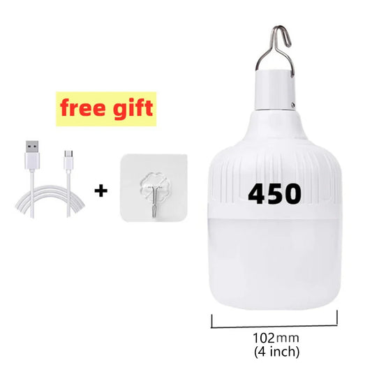 Rechargeable LED Camping Lantern, USB Powered, High-Low-Flashing Modes, Portable Emergency Light with 80W-450W Options - product view 1