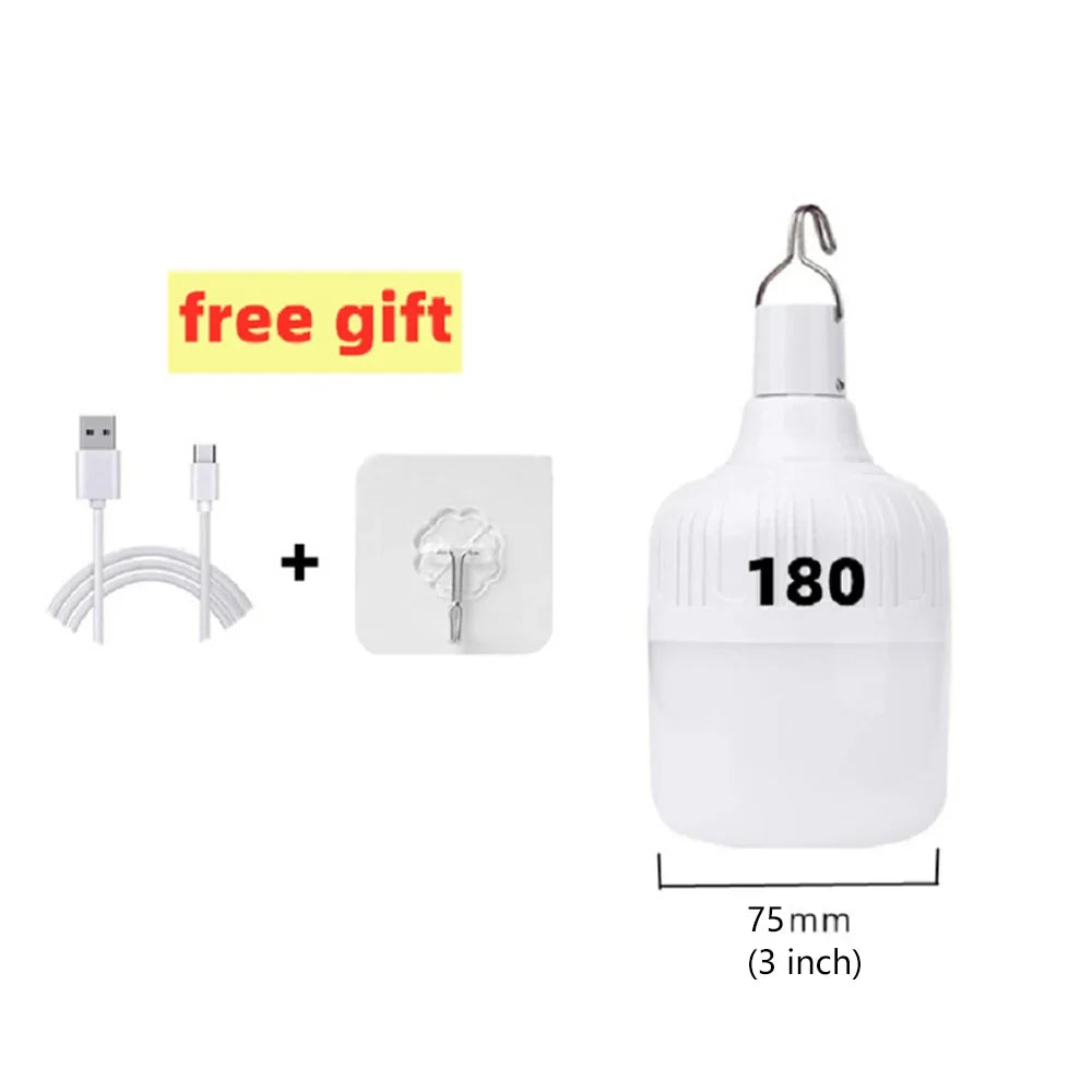 Rechargeable LED Camping Lantern, USB Powered, High-Low-Flashing Modes, Portable Emergency Light with 80W-450W Options - product view 2