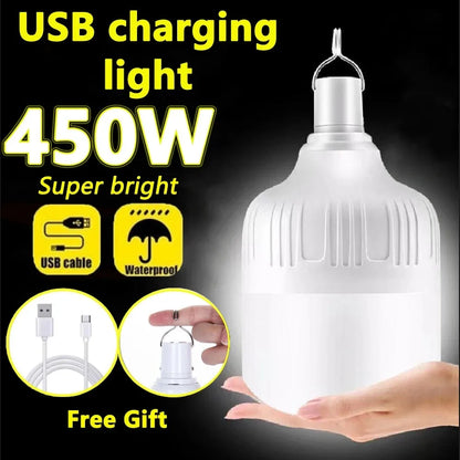 Rechargeable LED Camping Lantern, USB Powered, High-Low-Flashing Modes, Portable Emergency Light with 80W-450W Options - product view 6