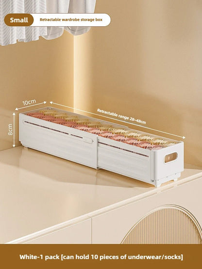 Adjustable Stackable Pantry Bin, Foldable Plastic Closet Organizer for Clothes, Kitchen Cabinets and Wardrobe Storage - product view 1