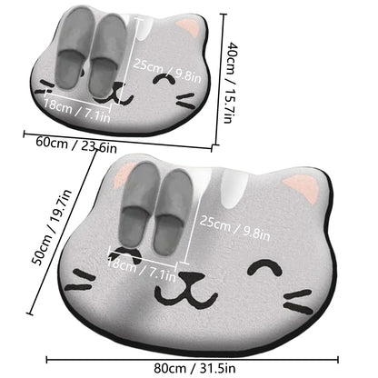 Bathroom Rug, Special-Shaped Polyester Floor Mat, Absorbent Non-Slip Toilet and Shower Room Mat in 2 Sizes - product view 4