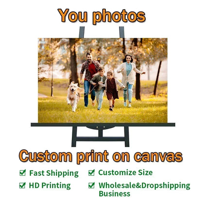 DIY Poster Frame Kit, Detachable Aluminum and Wood Rectangle Frame, Custom Sizes and Colors for Gallery Wall Decor - product view 1