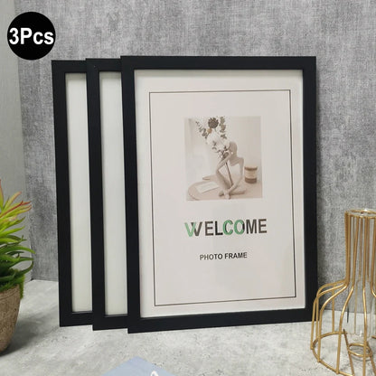 Gallery Picture Frame Set, Wood Rectangle Frames, Tabletop or Wall Mount, Multiple Sizes and 1- or 3-Piece Options - product view 6