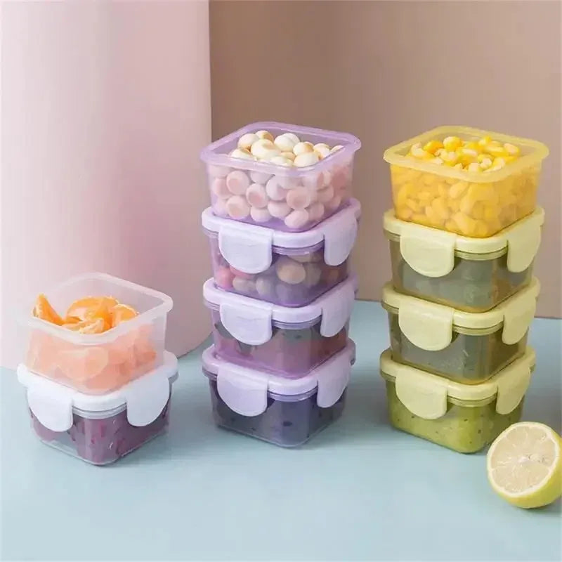 4-Piece Mini Food Storage Containers, 60 ml Airtight Leakproof Lidded Bowls for Condiments, Sauces and Freezer Use - product view 4