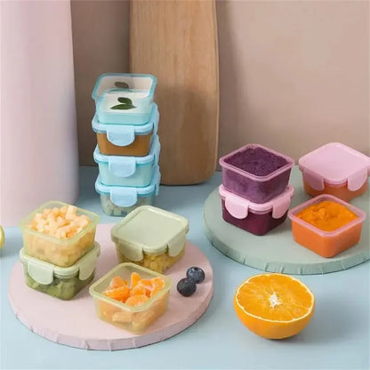 4-Piece Mini Food Storage Containers, 60 ml Airtight Leakproof Lidded Bowls for Condiments, Sauces and Freezer Use - product view 6