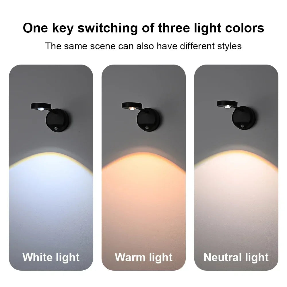 Rechargeable LED Sensor Wall Light, USB-C Charging, Remote Dimming, 3 m Motion Detection, 25-Second Auto-Off, 1200 or 2000 mAh - product view 6