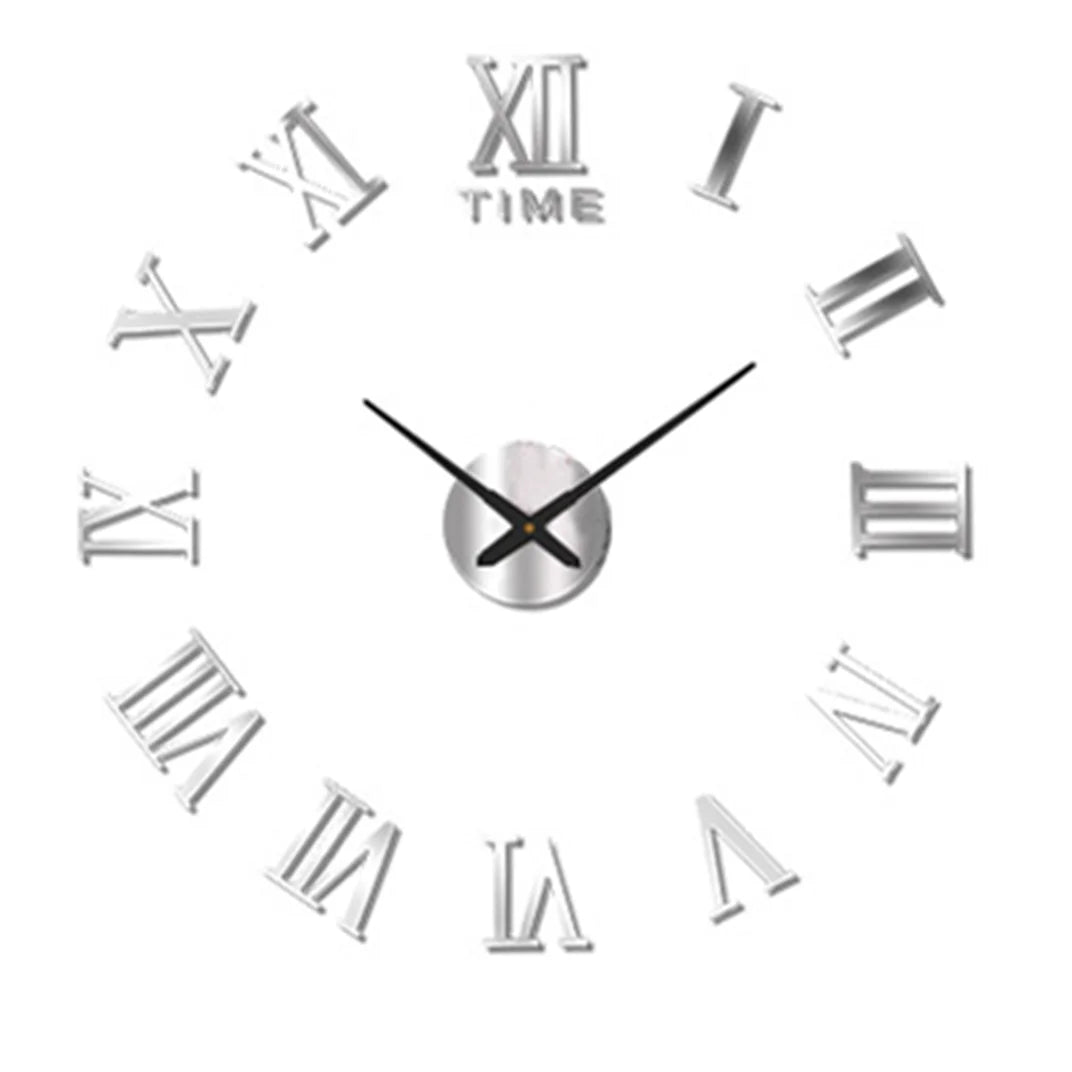 DIY Acrylic Wall Clock, Circular Frameless 3D Mirror Design, Silent Mute Feature, 37 or 47 Inch Size Options - product view 6