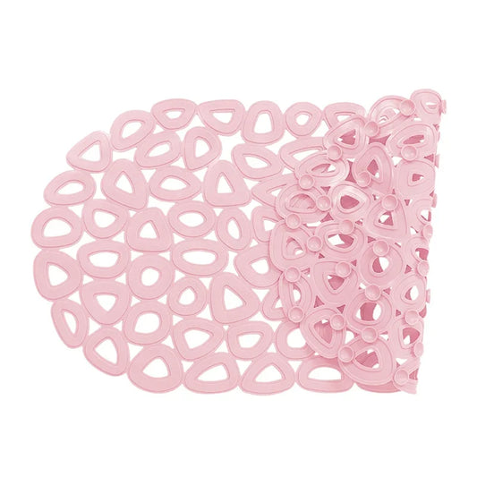 PVC Shower Mat, Non-Slip Suction Cup Bath Rug with Drainage Holes, 34 × 65.5 cm Geometric Bathroom Mat - product view 1