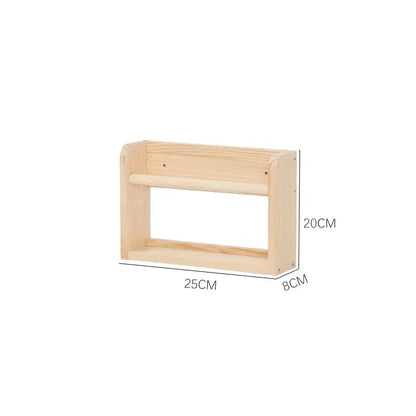 Wall-Mounted Wooden Shelf, Simple Modern Single-Tier Storage Rack in Multiple Lengths for Books, Décor and Everyday Sundries - product view 1