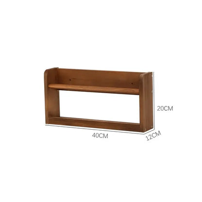 Wall-Mounted Wooden Shelf, Simple Modern Single-Tier Storage Rack in Multiple Lengths for Books, Décor and Everyday Sundries - product view 2
