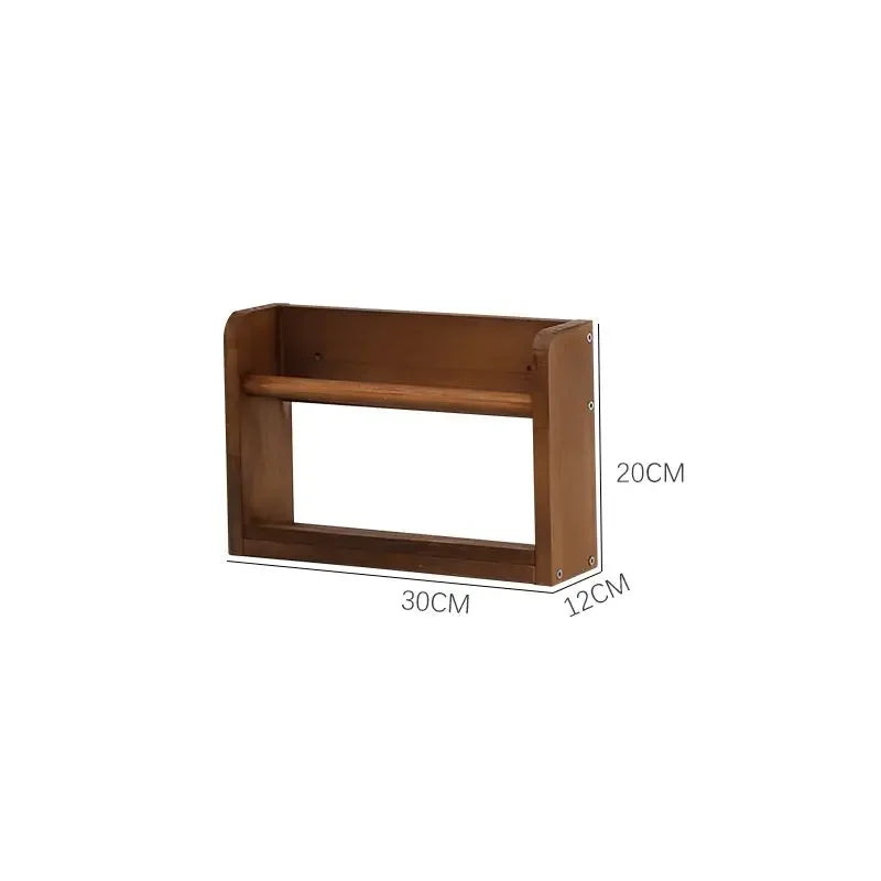 Wall-Mounted Wooden Shelf, Simple Modern Single-Tier Storage Rack in Multiple Lengths for Books, Décor and Everyday Sundries - product view 4