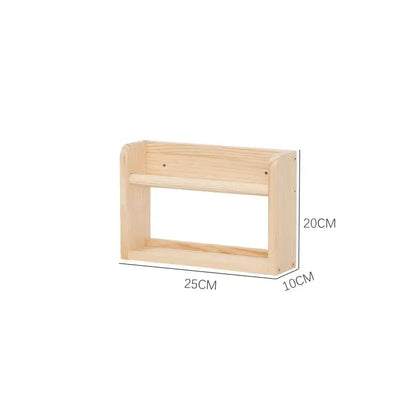 Wall-Mounted Wooden Shelf, Simple Modern Single-Tier Storage Rack in Multiple Lengths for Books, Décor and Everyday Sundries - product view 6