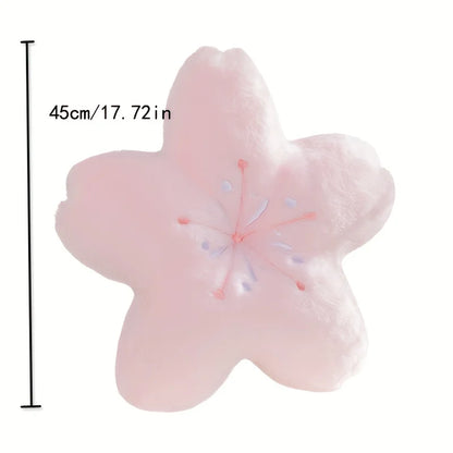 Round Cherry Blossom Decorative Pillow, Soft Pink Polyester Cushion with Polyester Fiber Filling for Bedding and Décor - product view 5