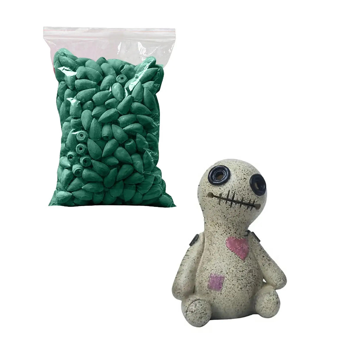 Voodoo Doll Incense Holder, Ceramic Desktop Aroma Burner, 3.7-Inch Decorative Piece for Bedroom and Living Room - product view 2