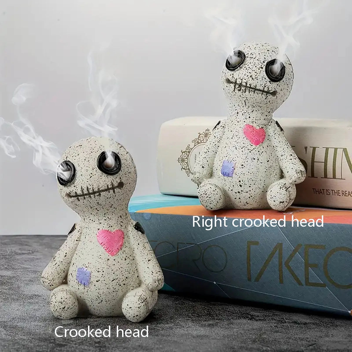 Voodoo Doll Incense Holder, Ceramic Desktop Aroma Burner, 3.7-Inch Decorative Piece for Bedroom and Living Room - product view 6