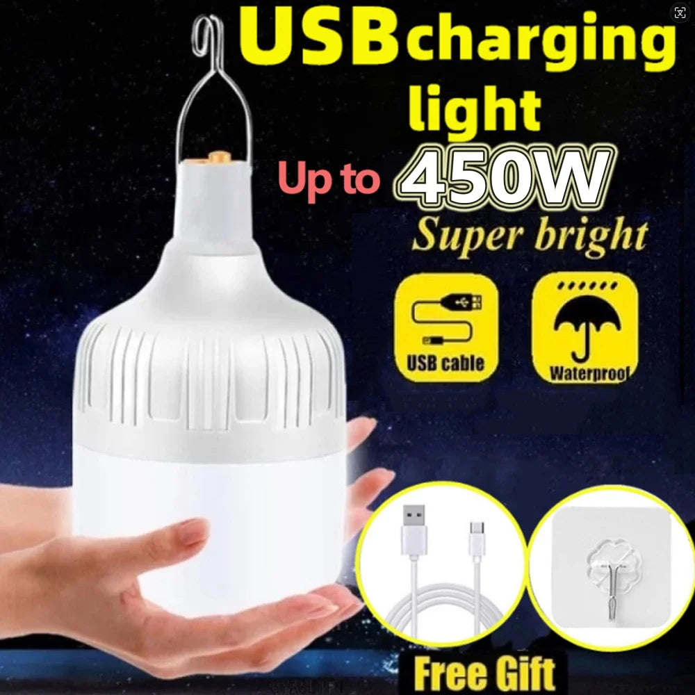 USB Rechargeable LED Camping Lantern, Hanging Hook, High, Low and Flash Modes, Portable Outdoor Emergency Light - product view 6