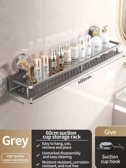 No Drill Suction Cup Bathroom Shelf, adhesive shower caddy product view 4