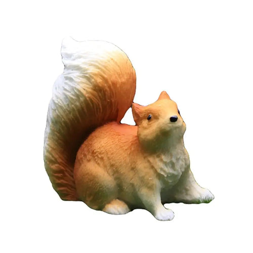 Resin Squirrel Garden Statue, Realistic Decorative Sculpture, Small Planter Ornament in Two Size Options - product view 1