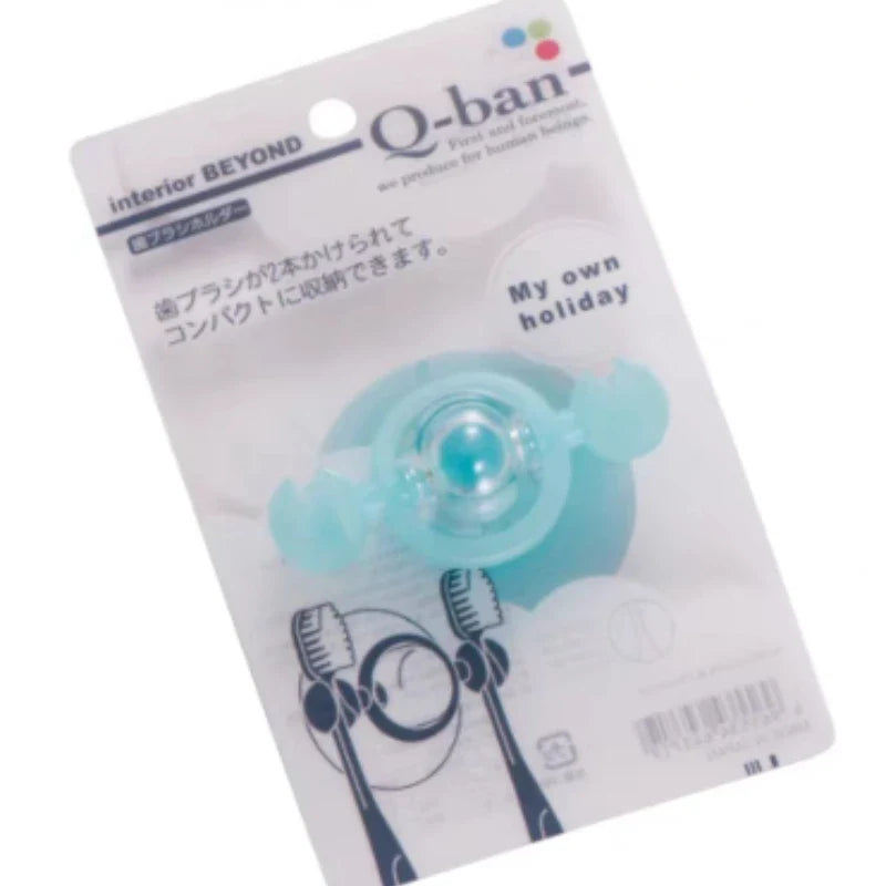 Suction Cup Toothbrush Wall Holder, Toothbrush Storage Rack and Wall Shelf, Blue or White - product view 1