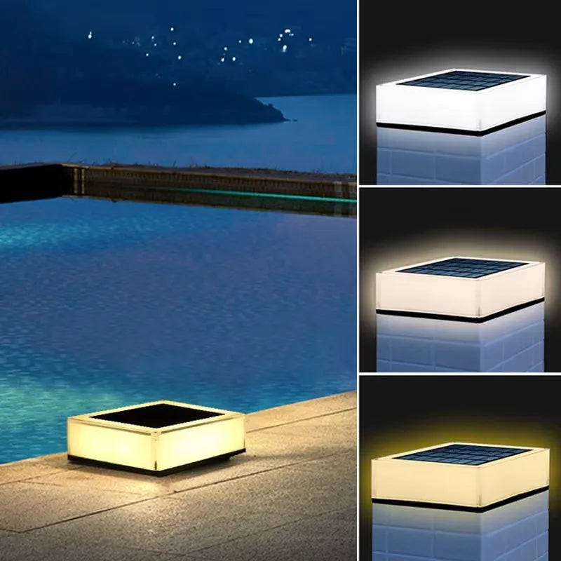 solar post cap light - product view 3