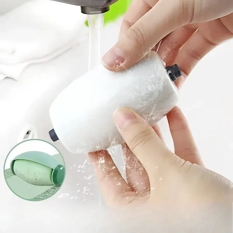 Reusable Washable Lint Roller, Compact Manual Pet Hair and Dust Remover, ABS Body, 10.1 × 6.5 cm, White or Green - product view 4