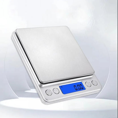 Digital Kitchen Scale, 3000 g Capacity, 0.1 g Precision, Blue Backlight, Counting Function, Battery or USB Charging for Baking - product view 5