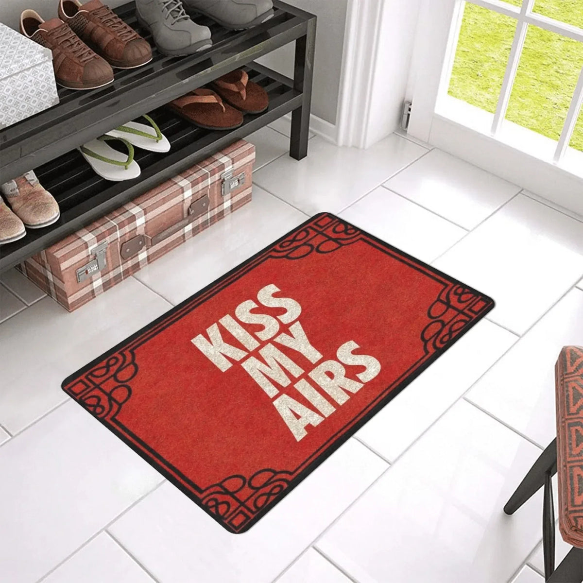 Rubber Doormat, Non-Slip Anti-Bacterial Classic Solid Mat, Indoor Outdoor Floor Rug for Doorway, Hallway, Bath or Garage - product view 2
