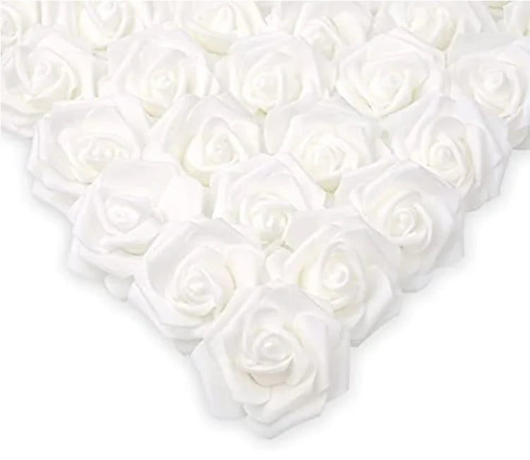 Artificial Foam Rose Heads, 7.6 cm Decorative Flower Accents in 10, 20, 50 or 100 Pieces for Crafts and Events - product view 2