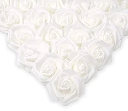 Artificial Foam Rose Heads, 7.6 cm Decorative Flower Accents in 10, 20, 50 or 100 Pieces for Crafts and Events - product view 2