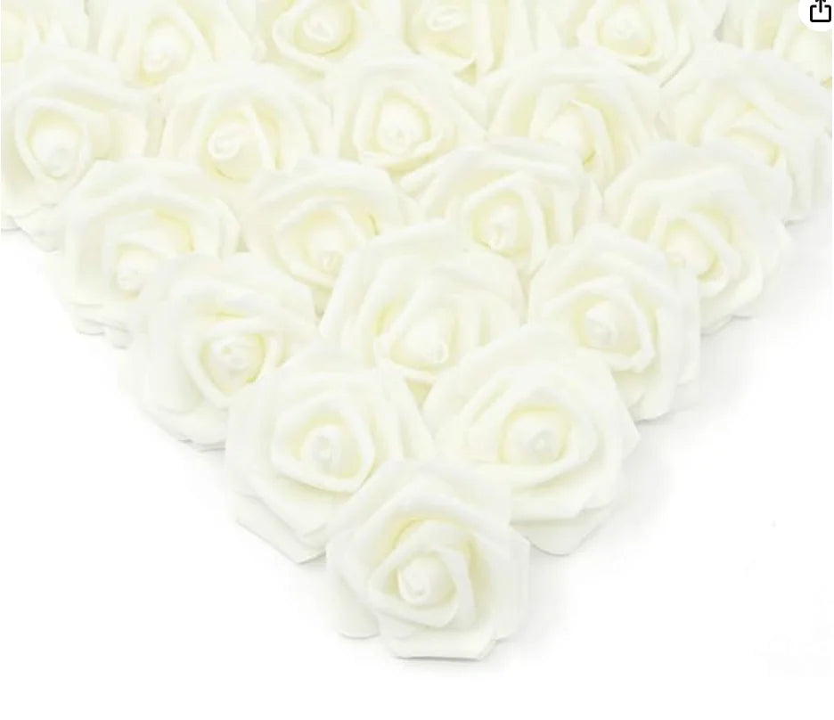 Artificial Foam Rose Heads, 7.6 cm Decorative Flower Accents in 10, 20, 50 or 100 Pieces for Crafts and Events - product view 3