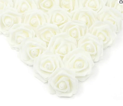 Artificial Foam Rose Heads, 7.6 cm Decorative Flower Accents in 10, 20, 50 or 100 Pieces for Crafts and Events - product view 3