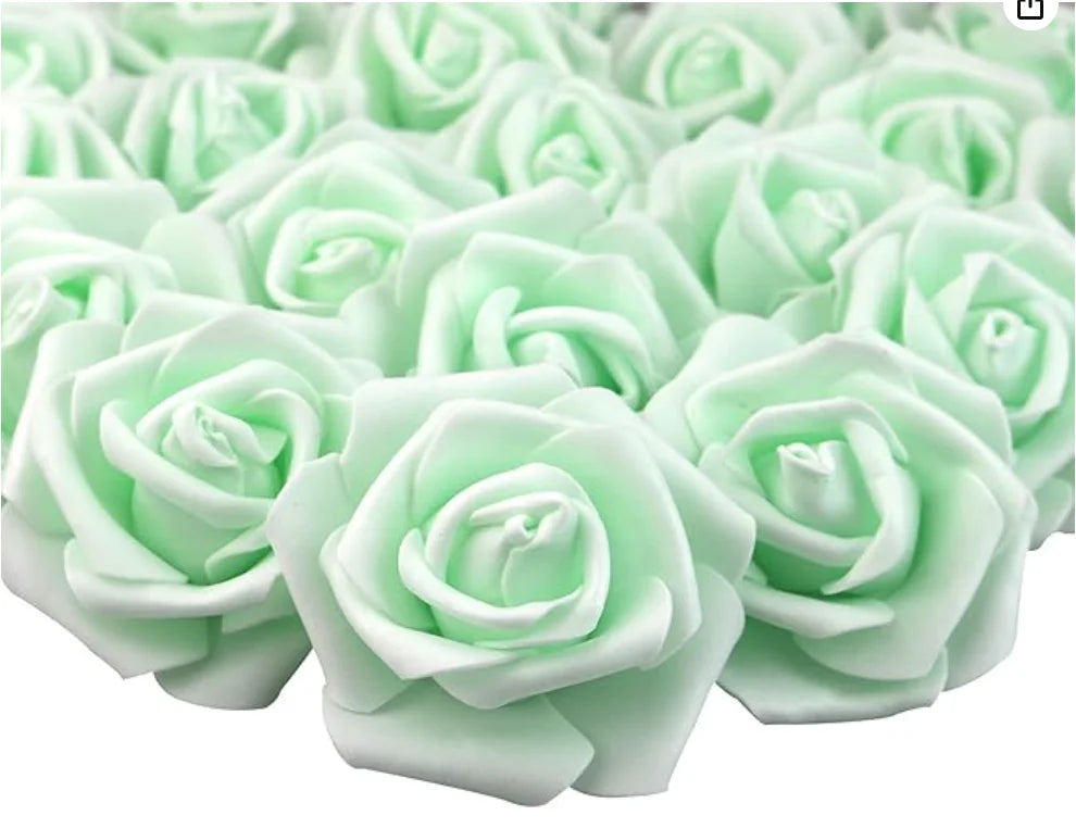 Artificial Foam Rose Heads, 7.6 cm Decorative Flower Accents in 10, 20, 50 or 100 Pieces for Crafts and Events - product view 4