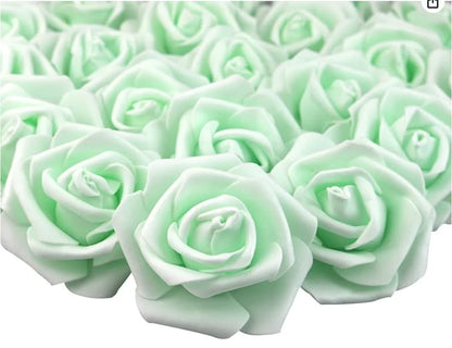 Artificial Foam Rose Heads, 7.6 cm Decorative Flower Accents in 10, 20, 50 or 100 Pieces for Crafts and Events - product view 4