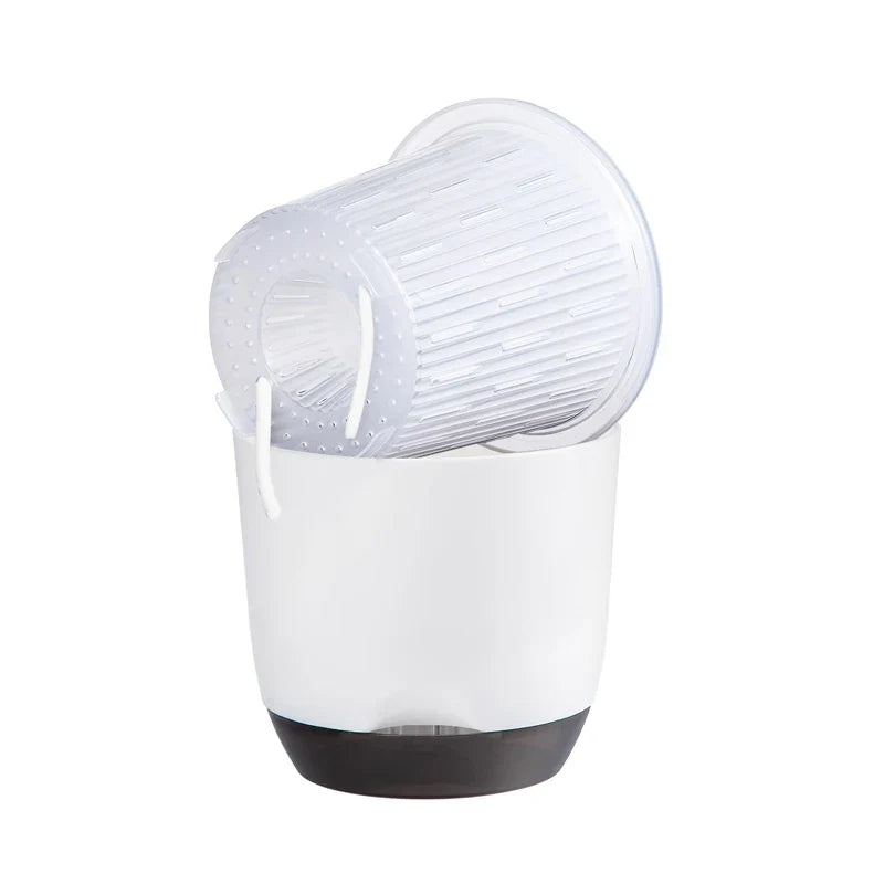 Self-Watering Orchid Planter Insert, Clear Plastic Double-Layer Pot with Airflow Holes, 5.7 or 7.28 Inch Sizes - product view 2