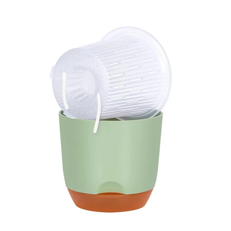 Self-Watering Orchid Planter Insert, Clear Plastic Double-Layer Pot with Airflow Holes, 5.7 or 7.28 Inch Sizes - product view 5