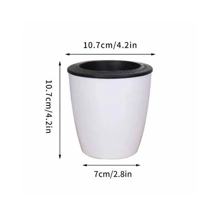 Self-Watering Plastic Planter, Modern Indoor Flower Pot with Separate Inner Basket for Succulents and Hydroponic Plants - product view 4