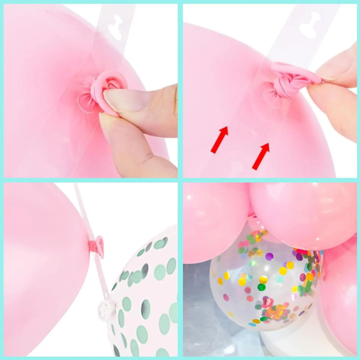 Easter Balloon Garland Arch Kit, 120-Piece Pastel Latex Set with Bunny Balloons for Egg Hunts, Showers and Parties - product view 3