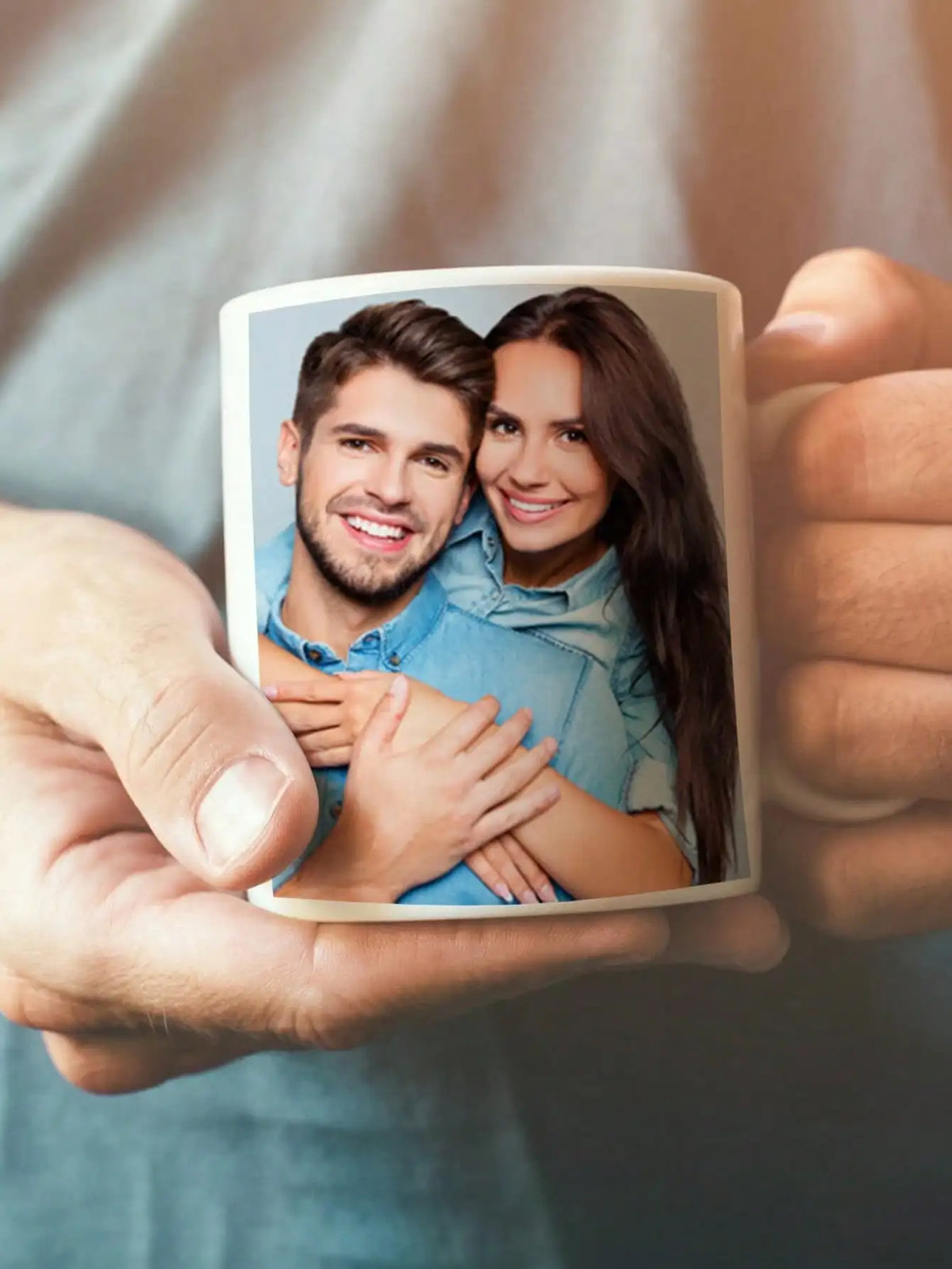 Personalized Photo Mug, 11 oz Ceramic Coffee Cup, Dishwasher and Microwave Safe, 2 or 3 Photo Options for Mother's Day Gifts - product view 2