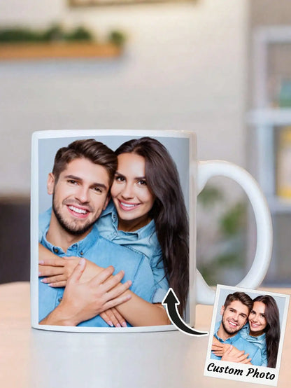 Personalized Photo Mug, 11 oz Ceramic Coffee Cup, Dishwasher and Microwave Safe, 2 or 3 Photo Options for Mother's Day Gifts - product view 3