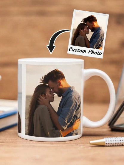 Personalized Photo Mug, 11 oz Ceramic Coffee Cup, Dishwasher and Microwave Safe, 2 or 3 Photo Options for Mother's Day Gifts - product view 4